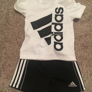 Black and white Adidas boys set